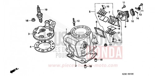 CYLINDER HEAD CR250R1 de 2001